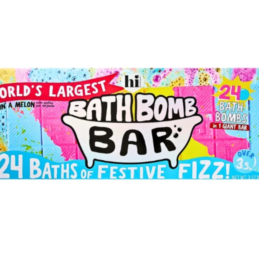 hi WORLD'S LARGEST BATH BOMB BAR  24 Count Bath Fizz